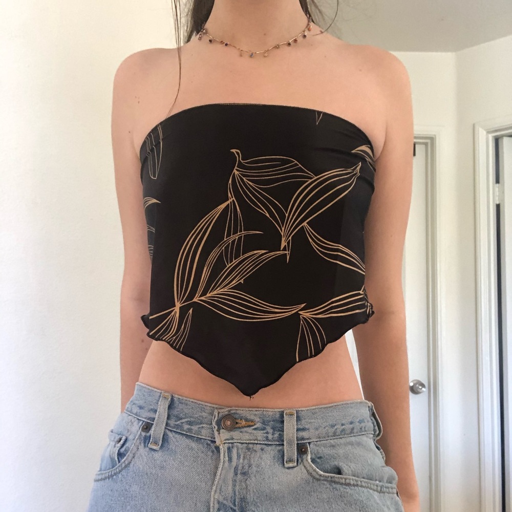 VINTAGE SILK SCARF TOP - Picture 4 of 7
